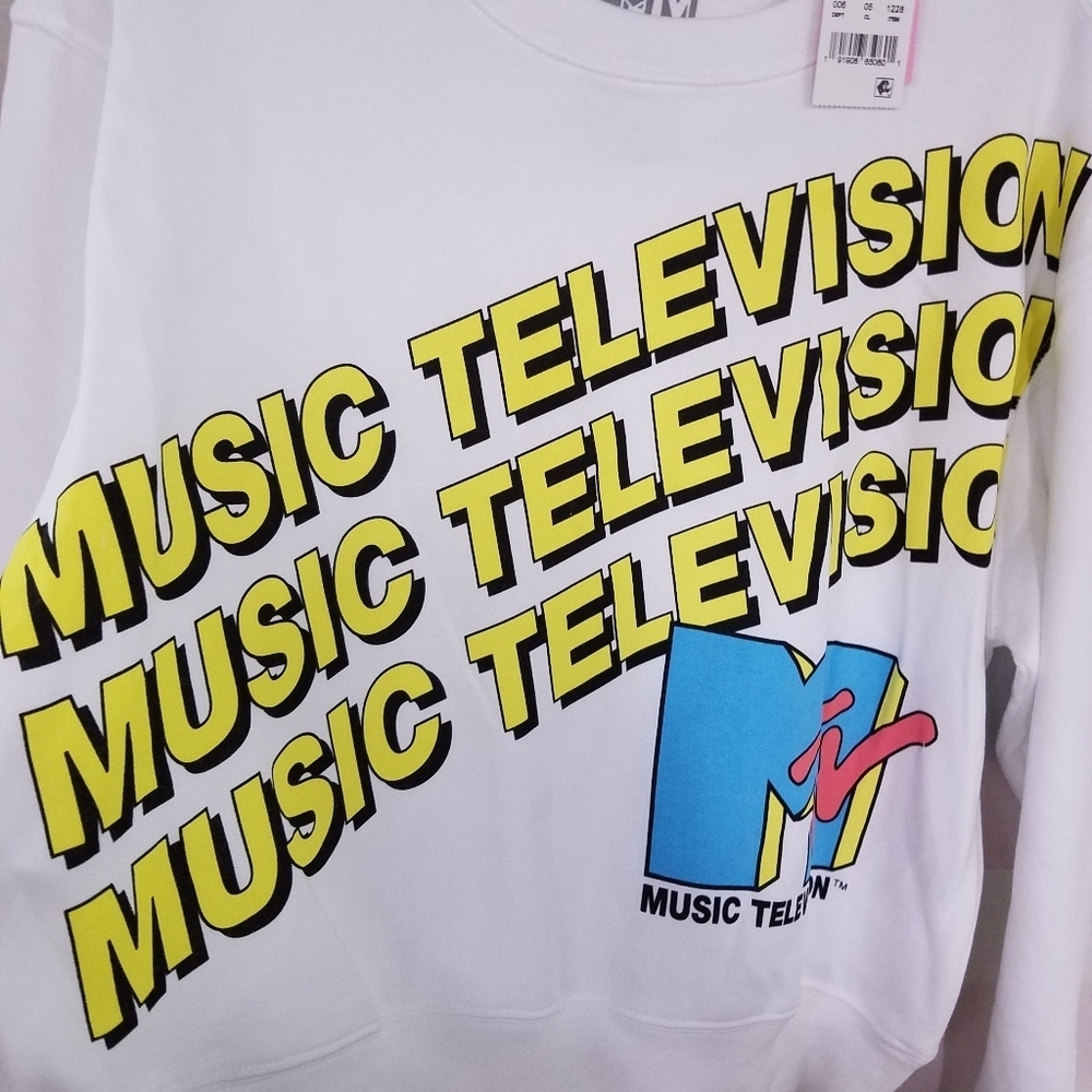 MTV Sweatshirt White Large - Picture 4 of 6